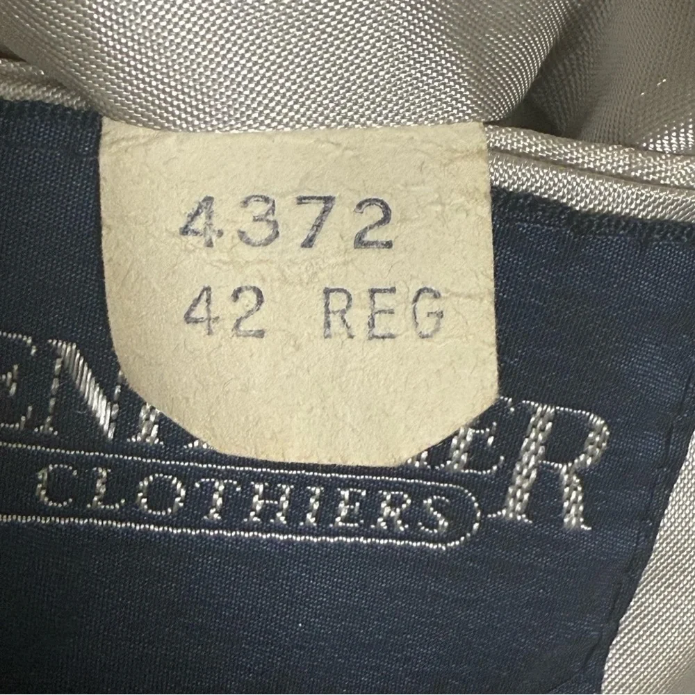 Kuppenheimer Men's Gray Prima Suede 2 Button Single Breasted Blazer Size 42 R